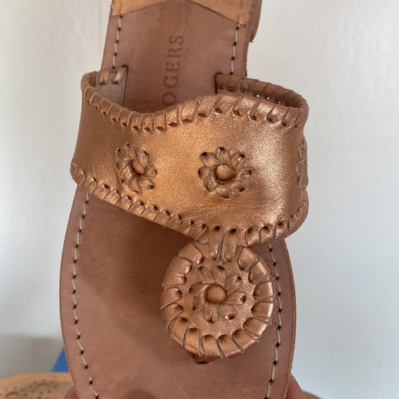 Jack rogers rose gold flat leather sandals size 10 - Picture 6 of 6